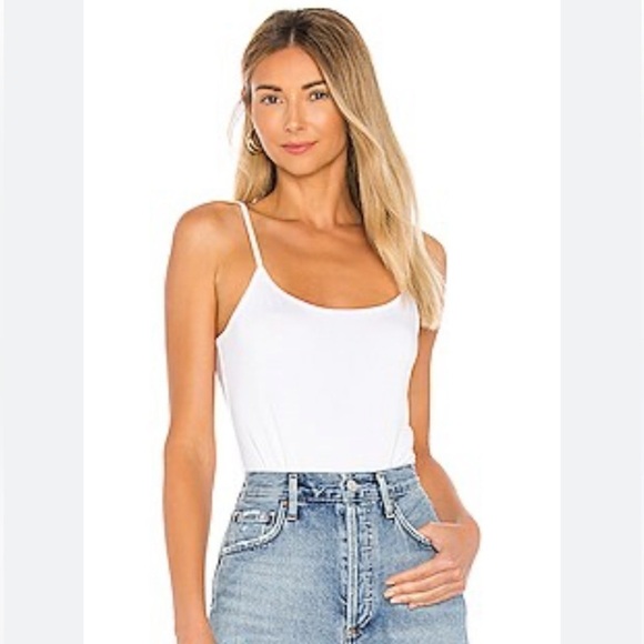 L'AGENCE Ford Spaghetti Tank Bodysuit in White - Picture 1 of 16